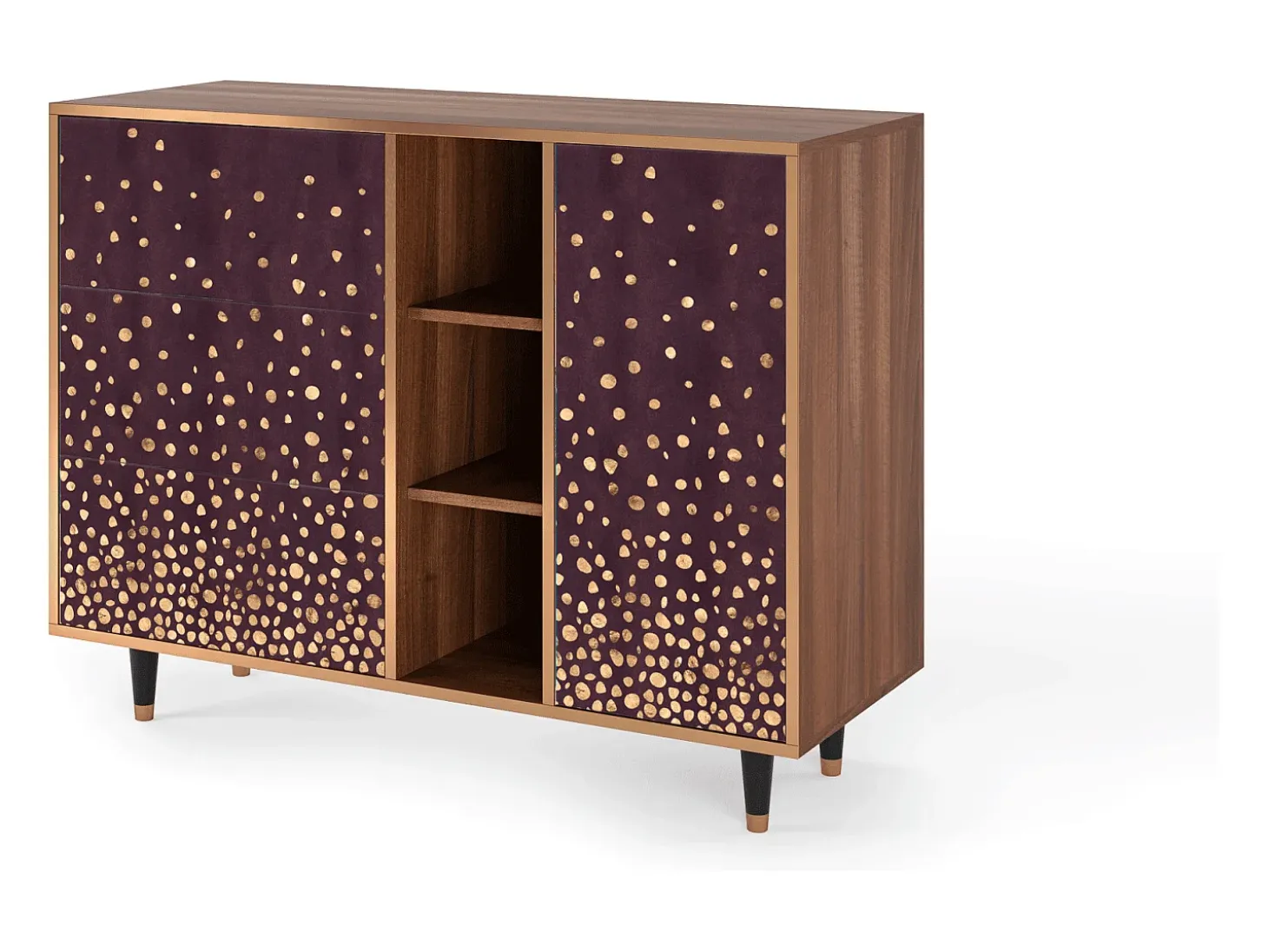 Aparador - 125x98x48 cm - BS2 - Glowworms, Nogal