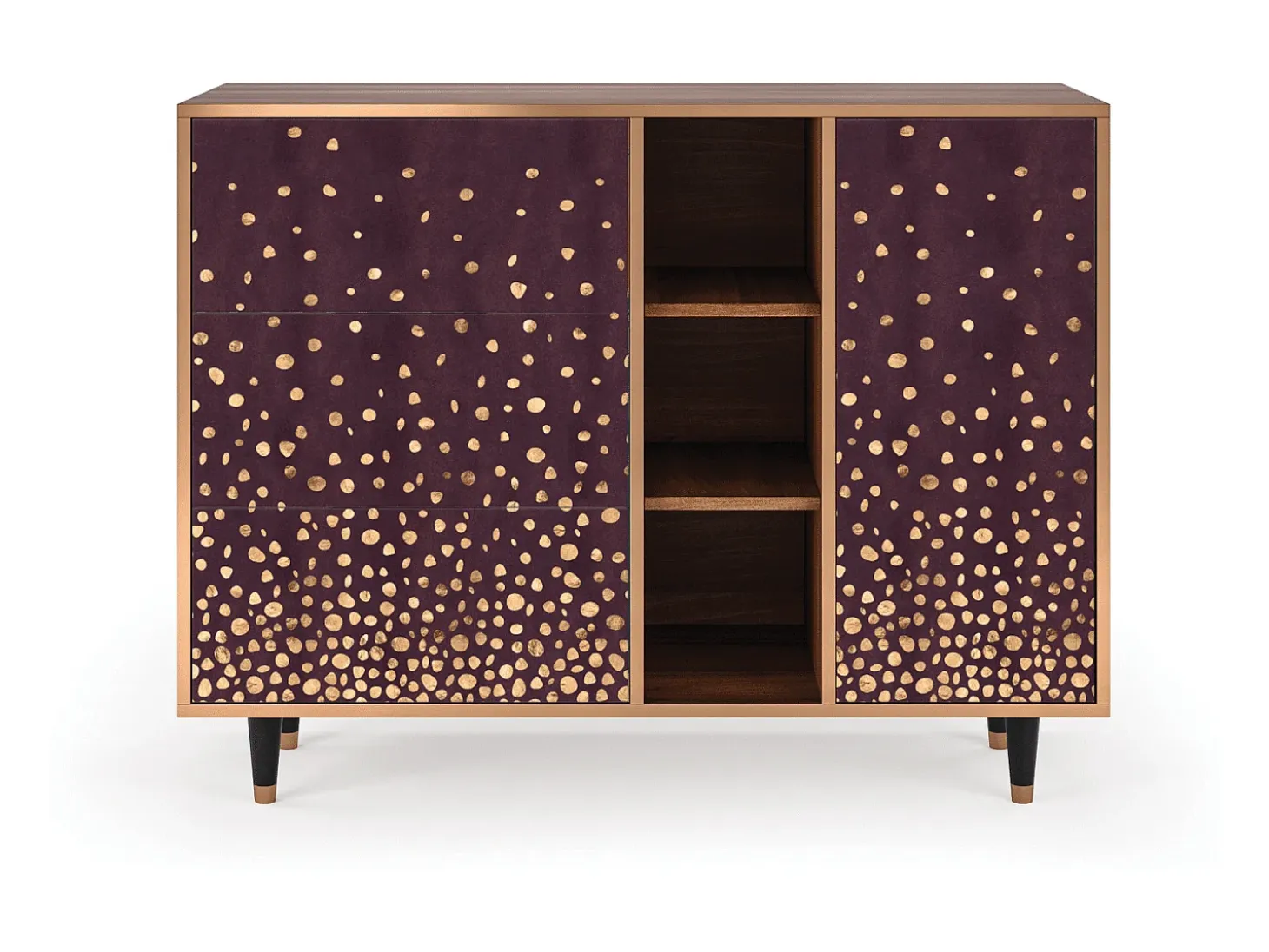 Aparador - 125x98x48 cm - BS2 - Glowworms, Nogal