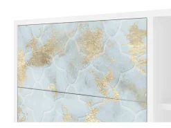 Aparador - 125x98x48 cm - BS2 - Golden Waves, Blanco