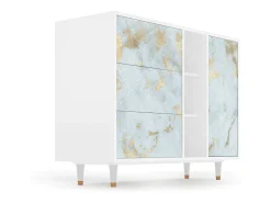 Aparador - 125x98x48 cm - BS2 - Golden Waves, Blanco