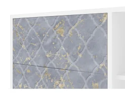 Aparador - 125x98x48 cm - BS2 - Golden Smoke, Blanco