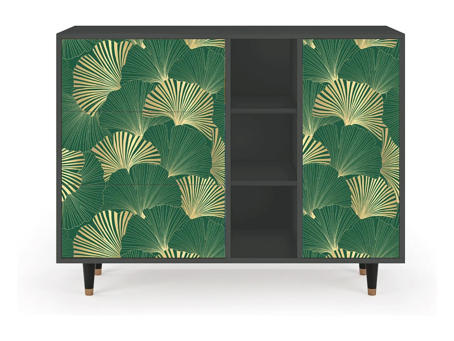 Aparador - 125x98x48 cm - BS2 - Gold Ginkgo, Antracita