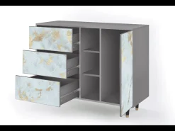 Aparador - 125x98x48 cm - BS2 - Golden Waves, Gris