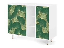 Aparador - 125x98x48 cm - BS2 - Gold Ginkgo, Blanco