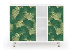 Aparador - 125x98x48 cm - BS2 - Gold Ginkgo, Blanco
