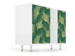Aparador - 125x98x48 cm - BS2 - Gold Ginkgo, Blanco