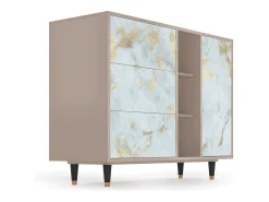 Aparador - 125x98x48 cm - BS2 - Golden Waves, Latte