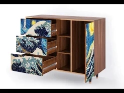 Aparador - 125x98x48 cm - BS2 - Great Wave, Nogal