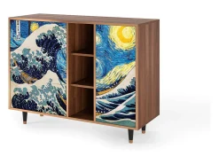 Aparador - 125x98x48 cm - BS2 - Great Wave, Nogal