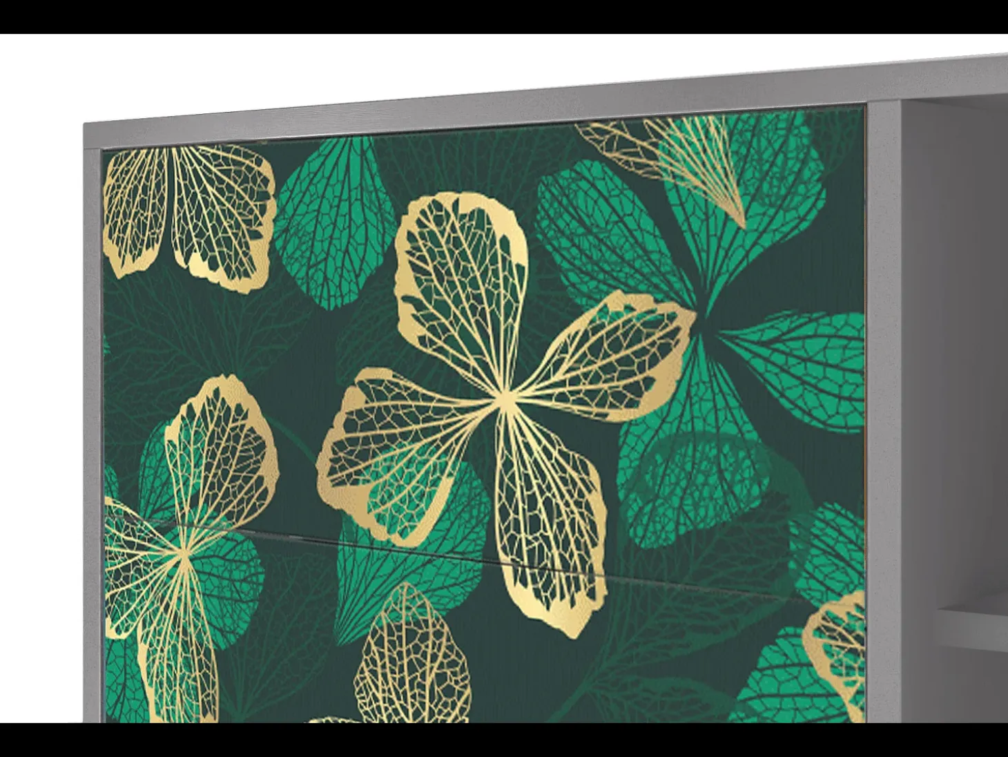 Aparador - 125x98x48 cm - BS2 - Green Flower, Gris
