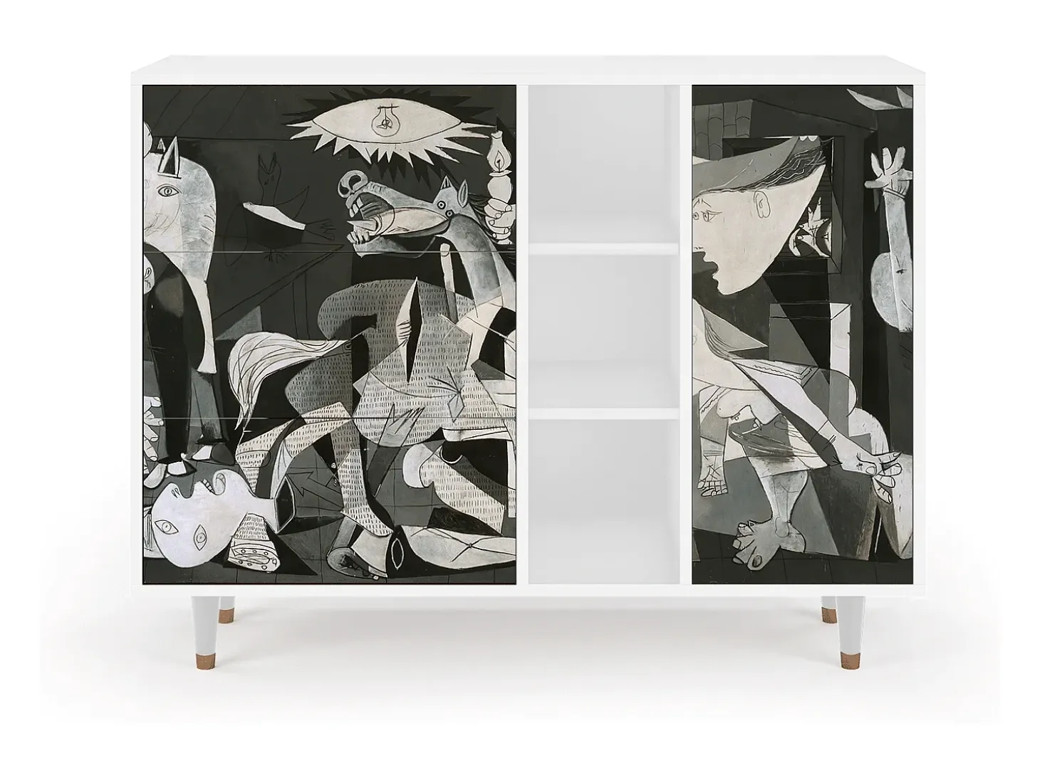 Aparador - 125x98x48 cm - BS2 - Guernica by Picasso, Blanco