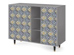 Aparador - 125x98x48 cm - BS2 - Illusory Pattern, Gris