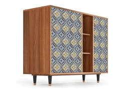 Aparador - 125x98x48 cm - BS2 - Illusory Pattern, Nogal
