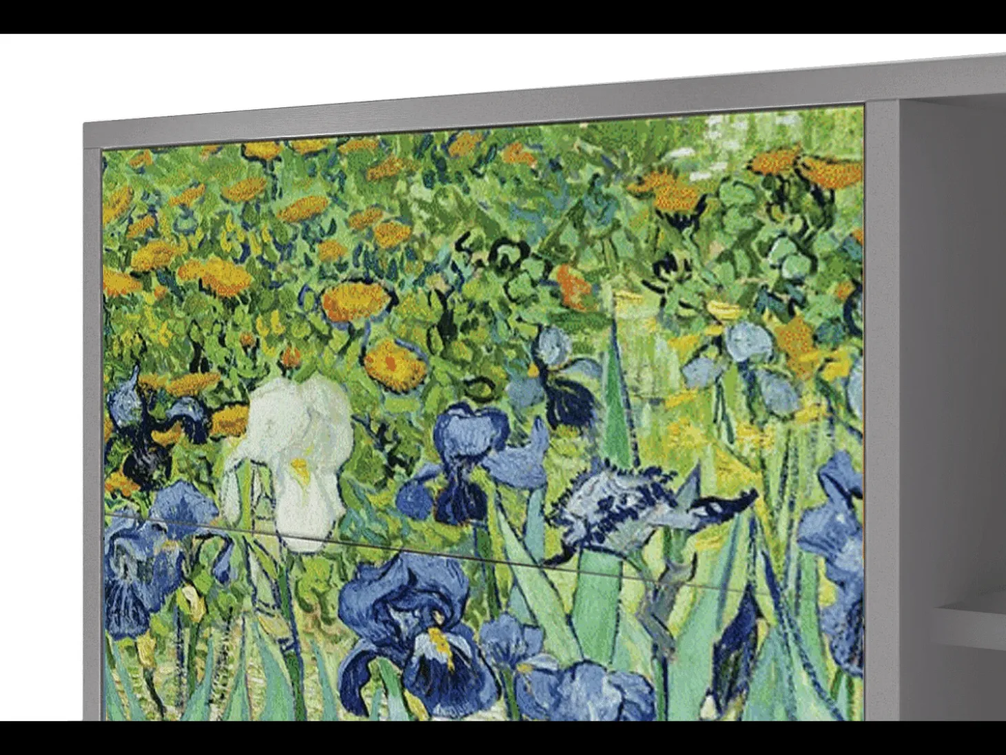Aparador - 125x98x48 cm - BS2 - Irises , Gris