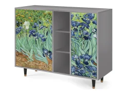 Aparador - 125x98x48 cm - BS2 - Irises , Gris
