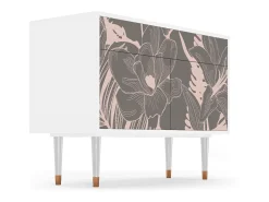 Aparador - 115x85x48 cm - BS4 - Issabelline Flower, Blanco