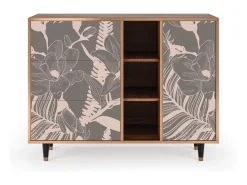 Aparador - 125x98x48 cm - BS2 - Issabelline Flower, Nogal