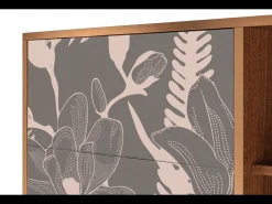 Aparador - 125x98x48 cm - BS2 - Issabelline Flower, Nogal