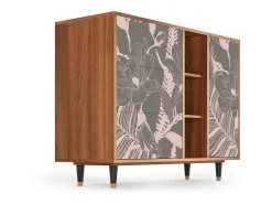 Aparador - 125x98x48 cm - BS2 - Issabelline Flower, Nogal