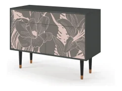 Aparador - 115x85x48 cm - BS4 - Issabelline Flower, Antracita