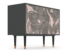 Aparador - 115x85x48 cm - BS4 - Issabelline Flower, Antracita