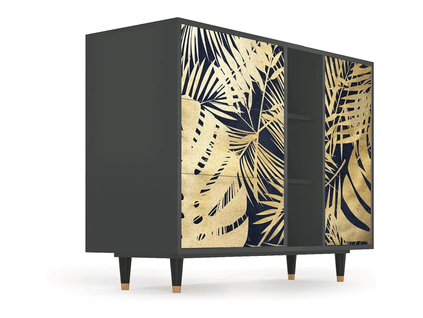 Aparador - 125x98x48 cm - BS2 - Jungle Vibes, Antracita