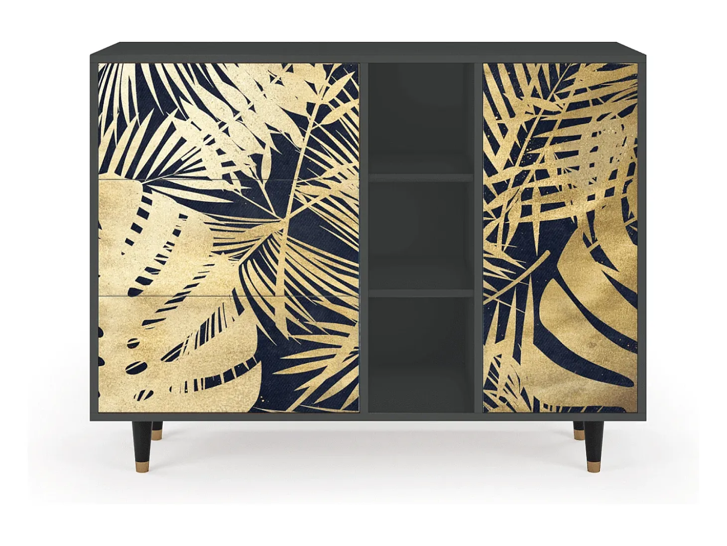 Aparador - 125x98x48 cm - BS2 - Jungle Vibes, Antracita