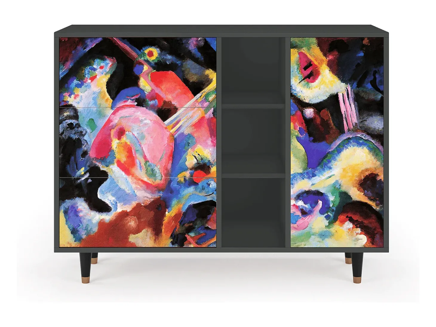 Aparador - 125x98x48 cm - BS2 - Kandinsky, Antracita