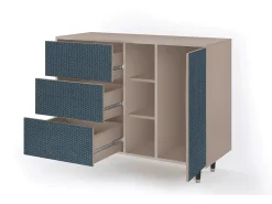 Aparador - 125x98x48 cm - BS2 - Knitted Pattern, Latte