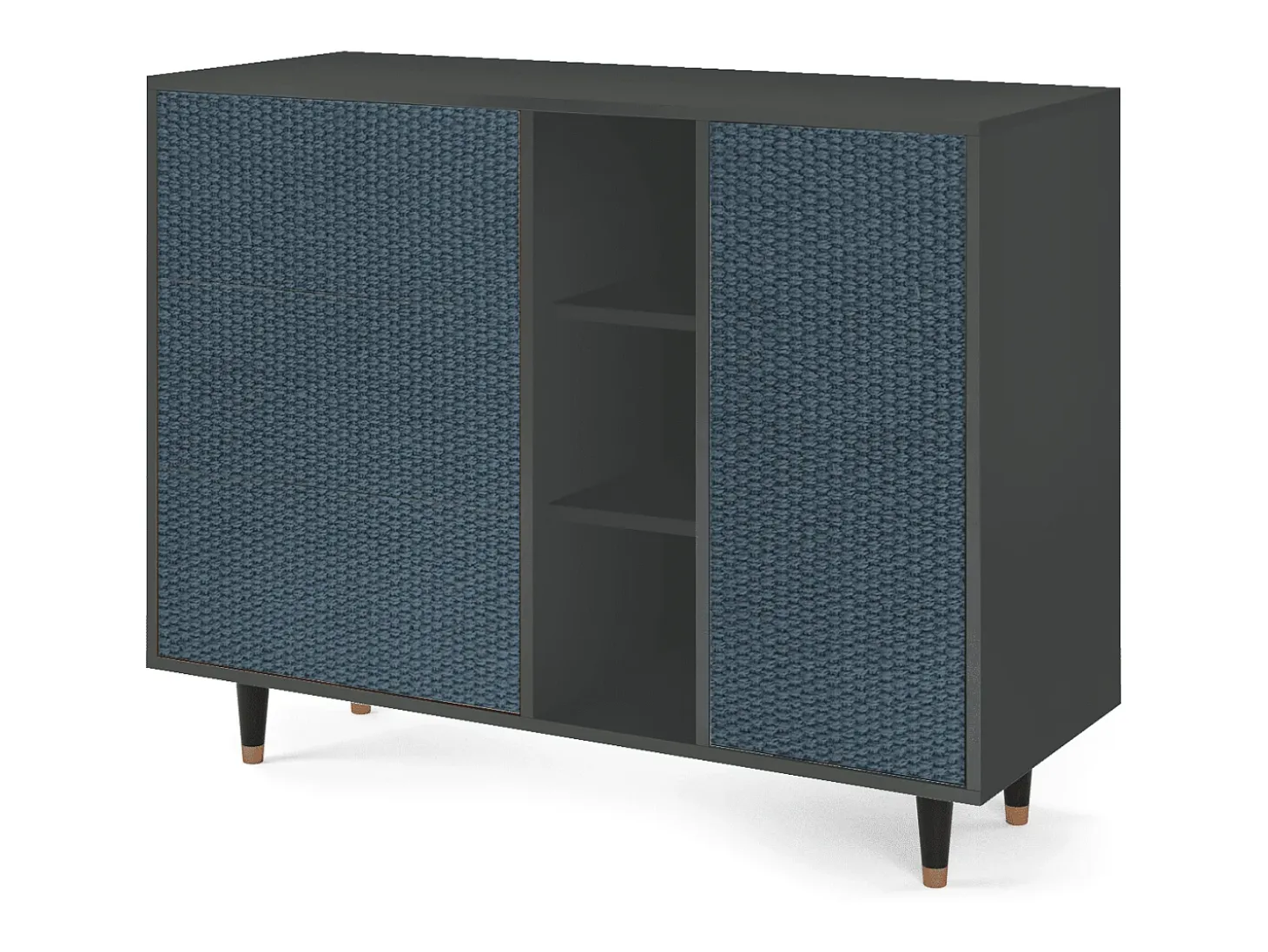 Aparador - 125x98x48 cm - BS2 - Knitted Pattern, Antracita