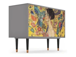 Aparador - 115x85x48 cm - BS4 - Lady with Fan by Klimt, Gris
