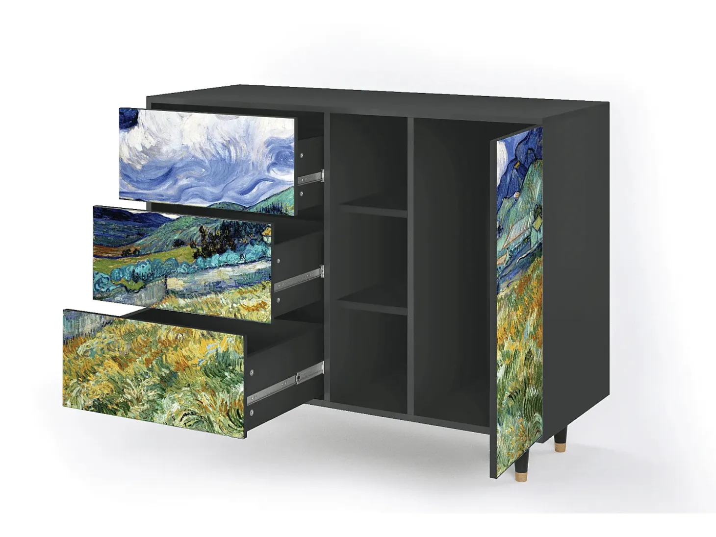 Aparador - 125x98x48 cm - BS2 - Landscape, Antracita