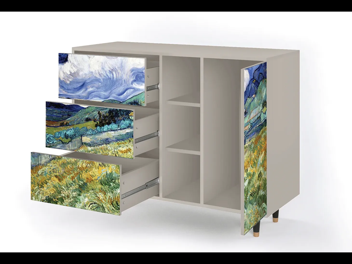 Aparador - 125x98x48 cm - BS2 - Landscape, Arena