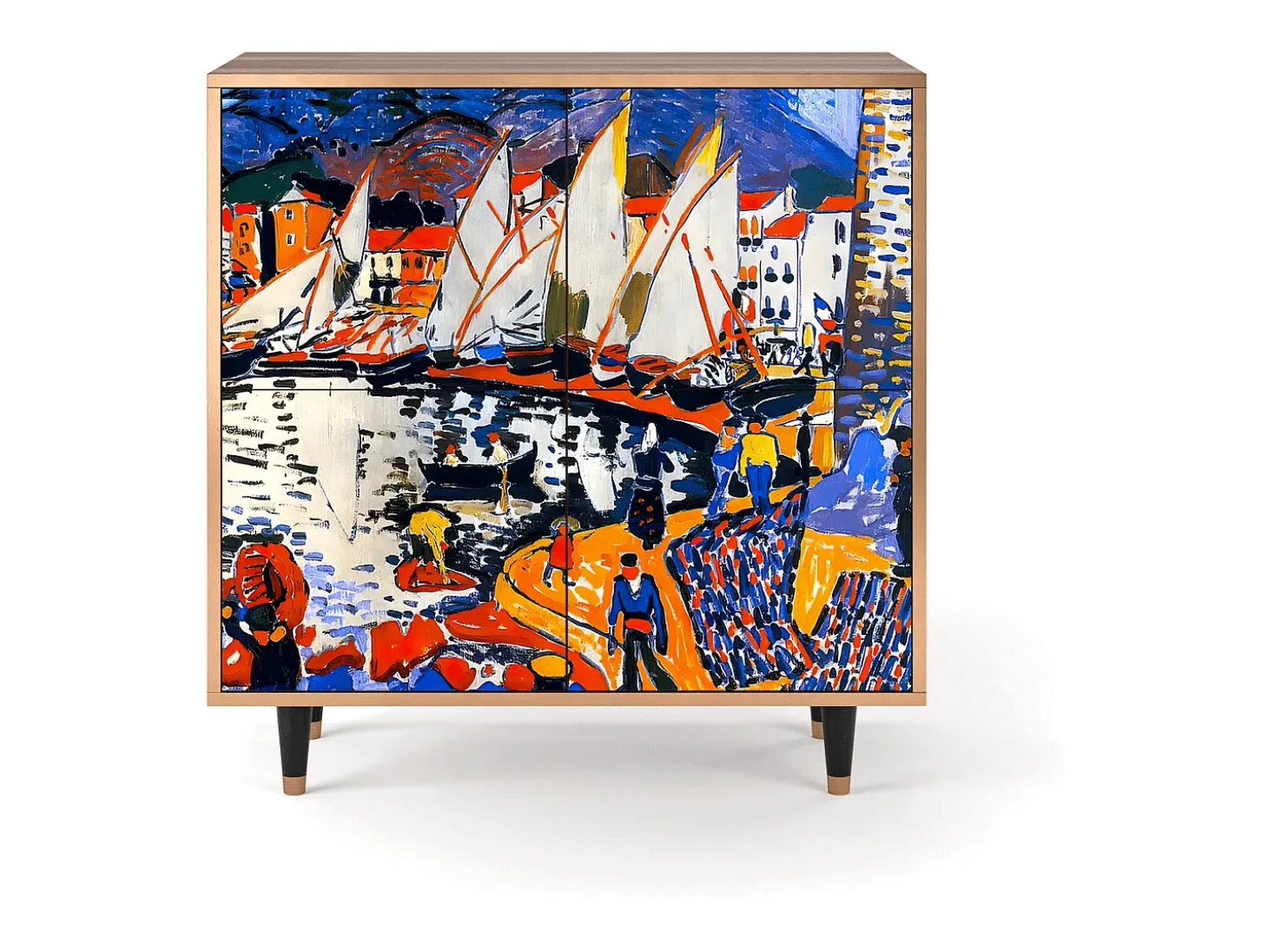 Aparador - 94x96x48 cm - BS3 - Le Séchage des voiles , Nogal