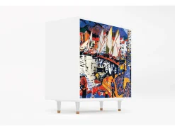 Aparador - 94x96x48 cm - BS3 - Le Séchage des voiles , Blanco