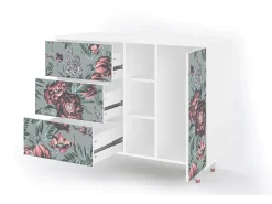 Aparador - 125x98x48 cm - BS2 - Light Peonies, Blanco