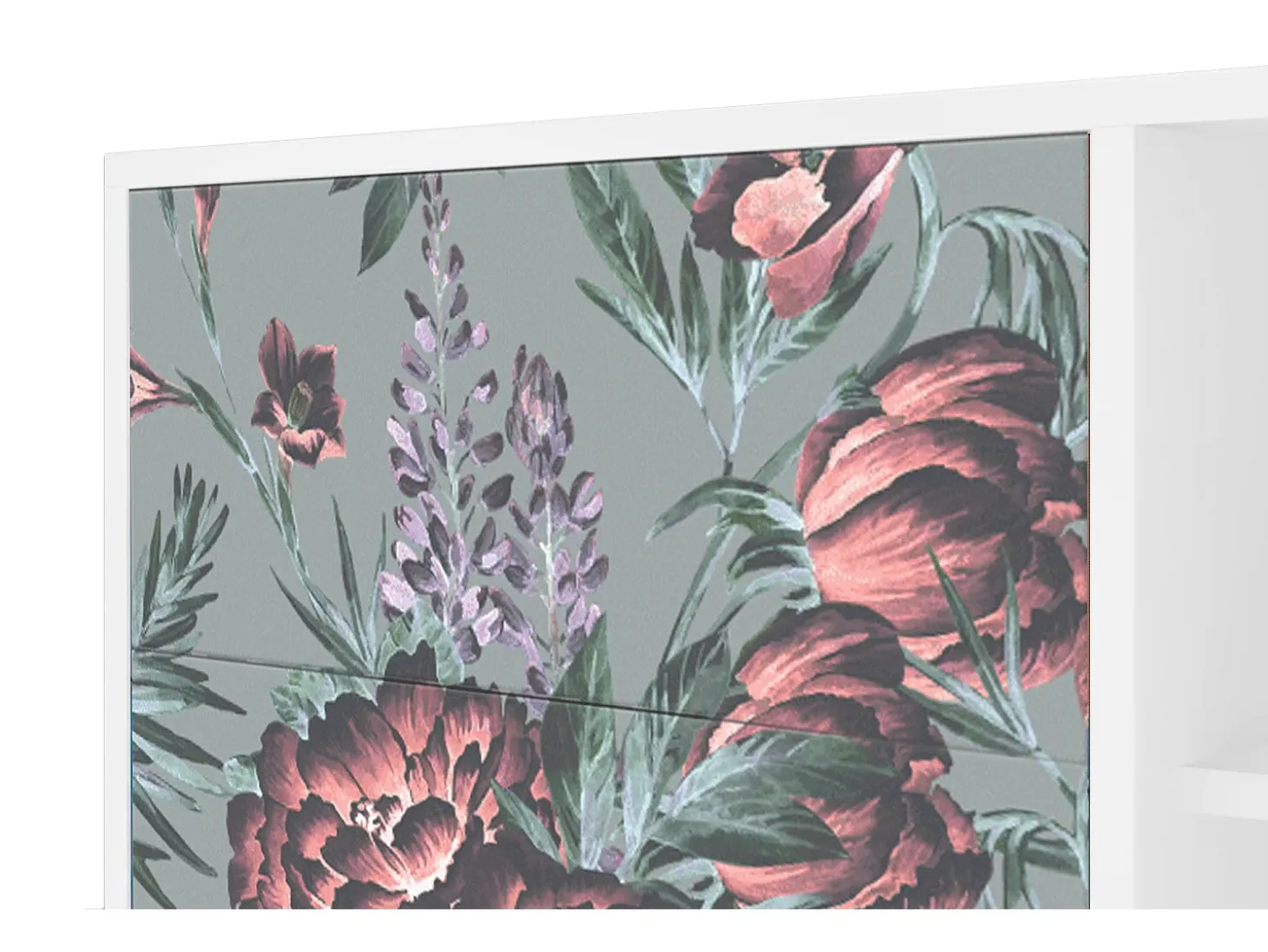Aparador - 125x98x48 cm - BS2 - Light Peonies, Blanco