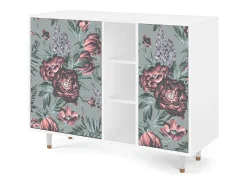Aparador - 125x98x48 cm - BS2 - Light Peonies, Blanco