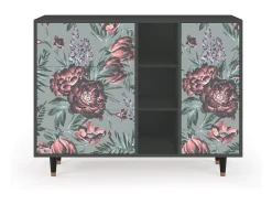 Aparador - 125x98x48 cm - BS2 - Light Peonies, Antracita