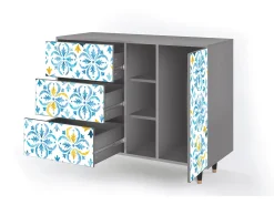 Aparador - 125x98x48 cm - BS2 - Lisbon Flover, Gris