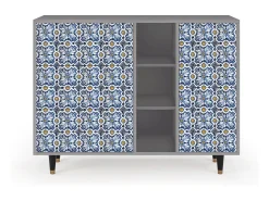 Aparador - 125x98x48 cm - BS2 - Lovely Cornflowers, Gris