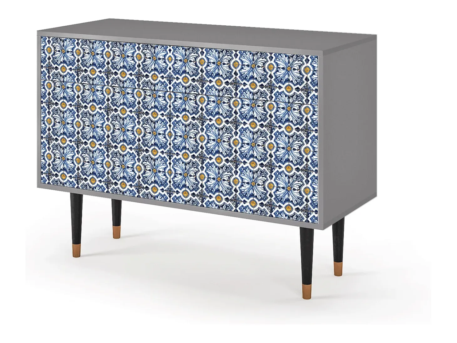 Aparador - 115x85x48 cm - BS4 - Lovely Cornflowers, Gris