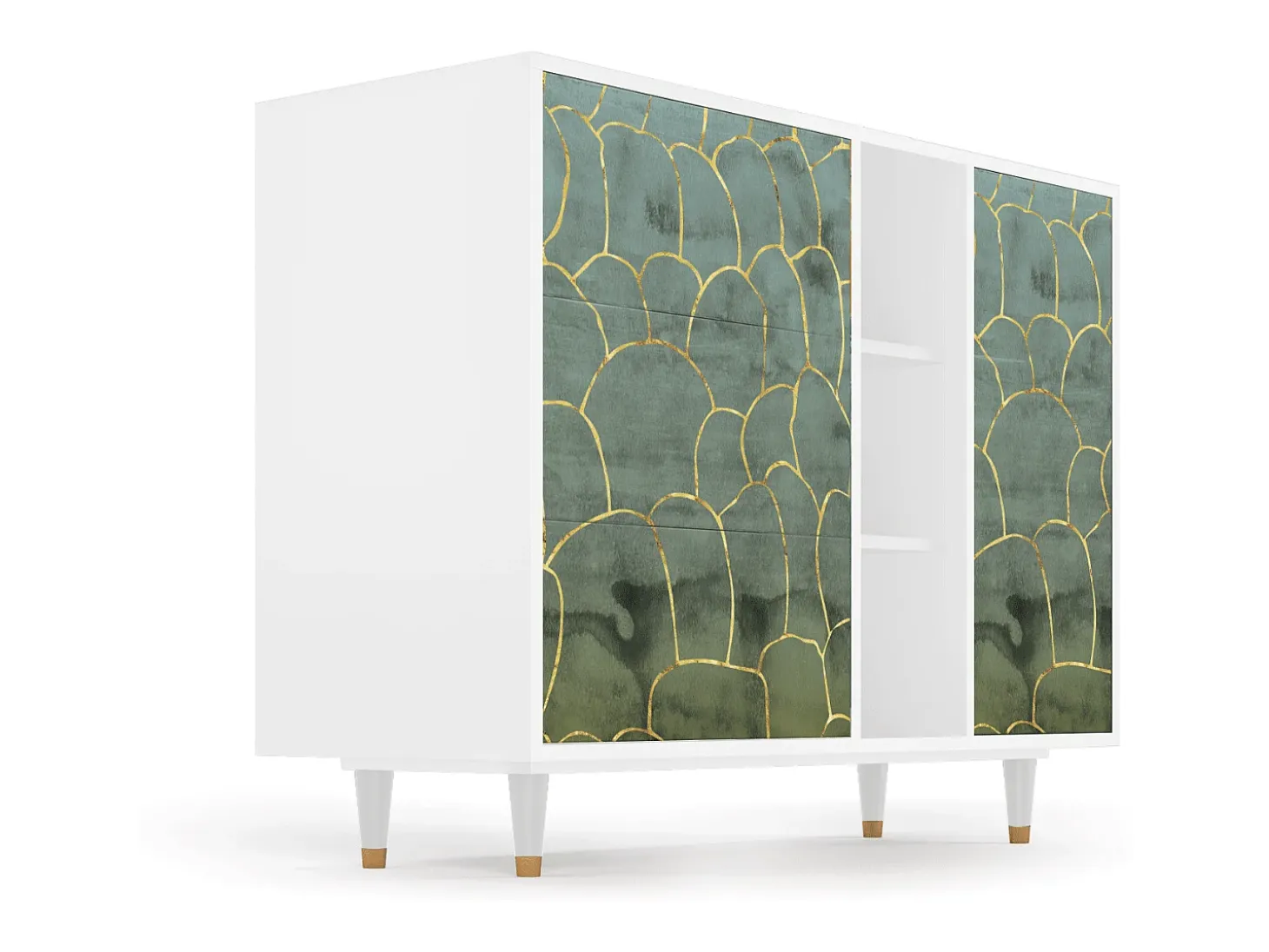 Aparador - 125x98x48 cm - BS2 - Magnificent Water Lily, Blanco