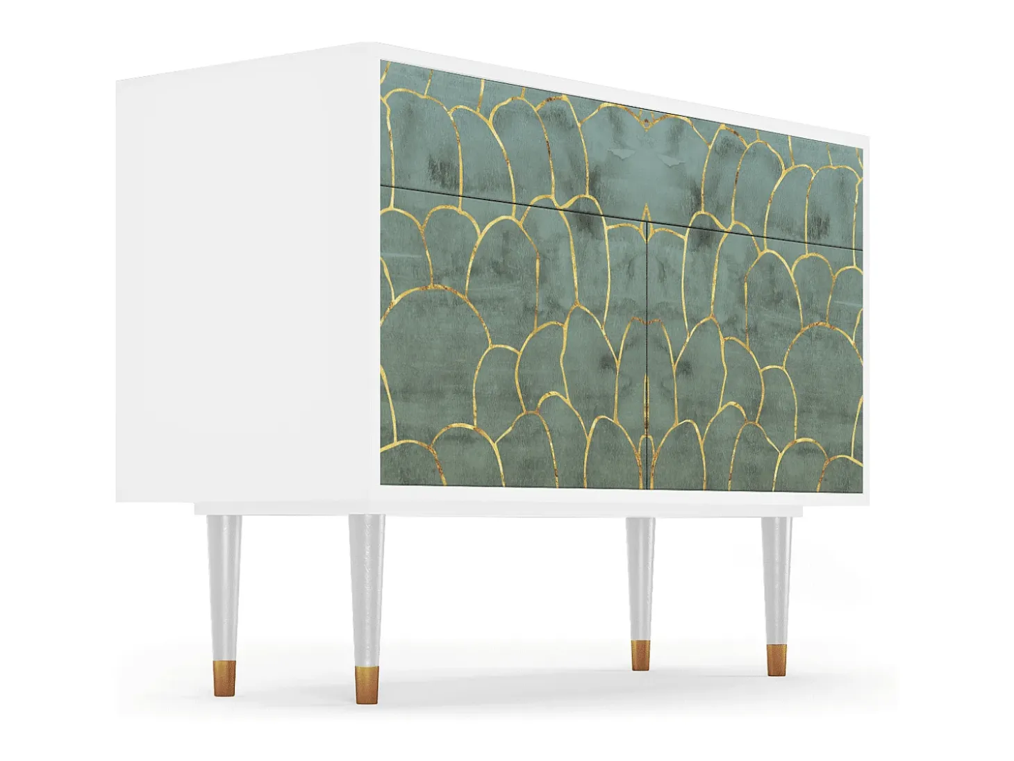 Aparador - 115x85x48 cm - BS4 - Magnificent Water Lily, Blanco