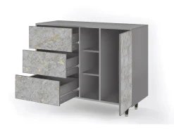 Aparador - 125x98x48 cm - BS2 - Mariana Trench, Gris