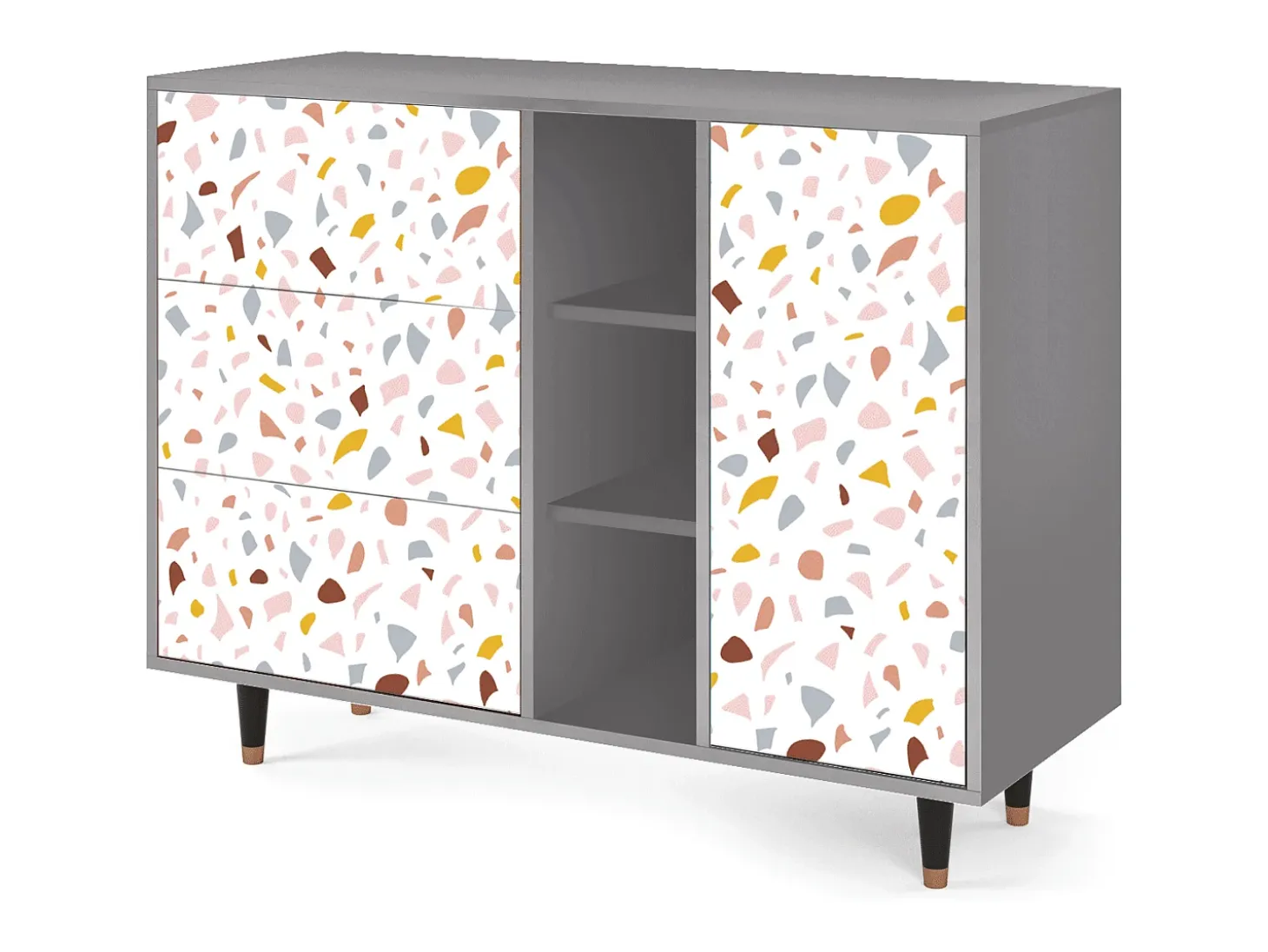 Aparador - 125x98x48 cm - BS2 - Marmelade Cheese, Gris