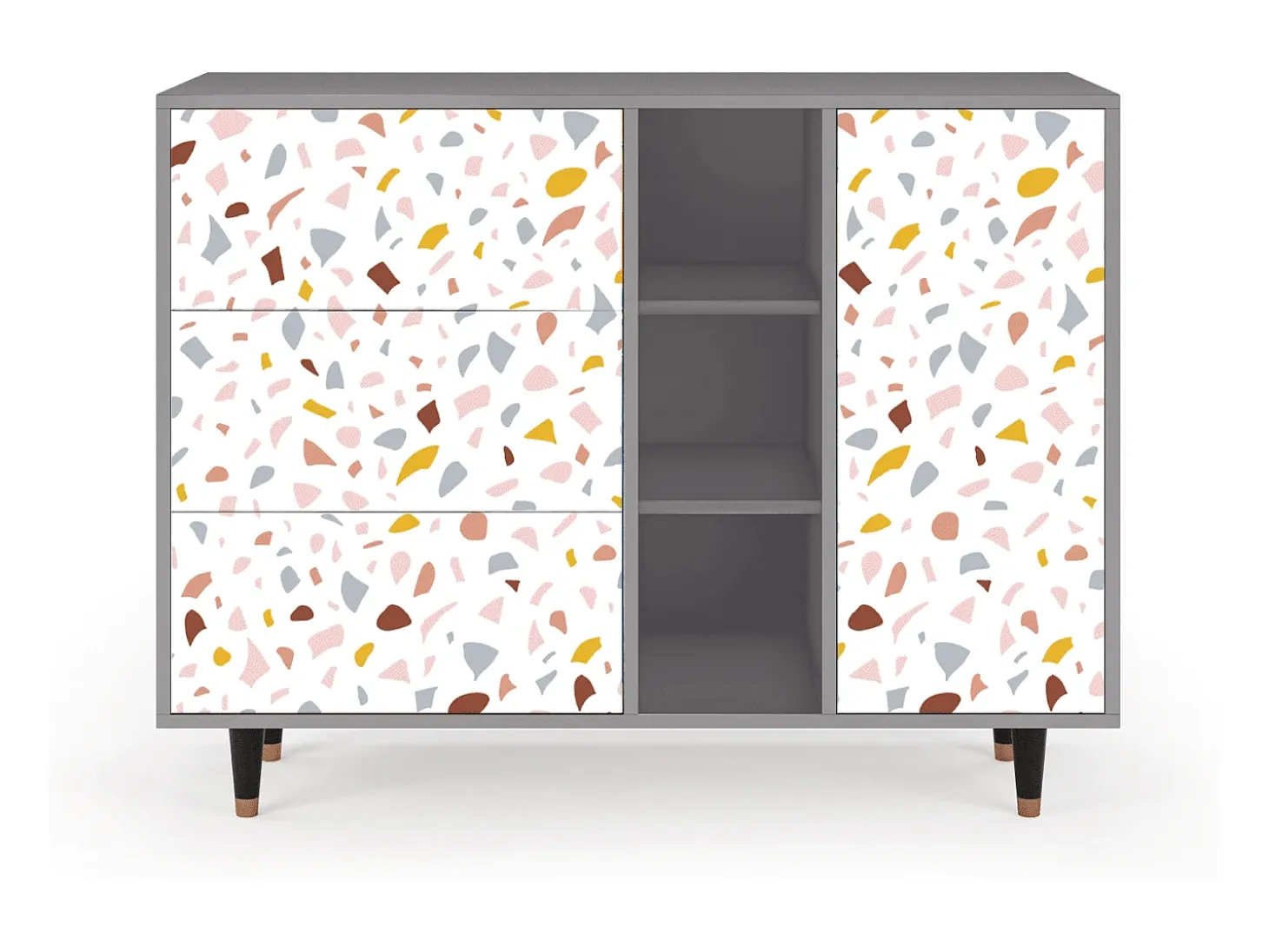 Aparador - 125x98x48 cm - BS2 - Marmelade Cheese, Gris