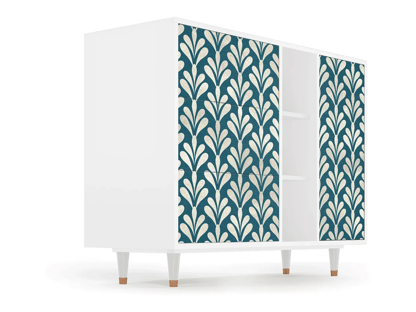 Aparador - 125x98x48 cm - BS2 - Milky Tears, Blanco