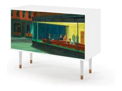 Aparador - 115x85x48 cm - BS4 - Nighthawks by Hopper, Blanco