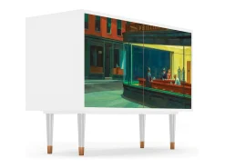 Aparador - 115x85x48 cm - BS4 - Nighthawks by Hopper, Blanco